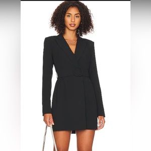 Revolve Superdown Joan Belted Blazer Dress in Black with tags sz M